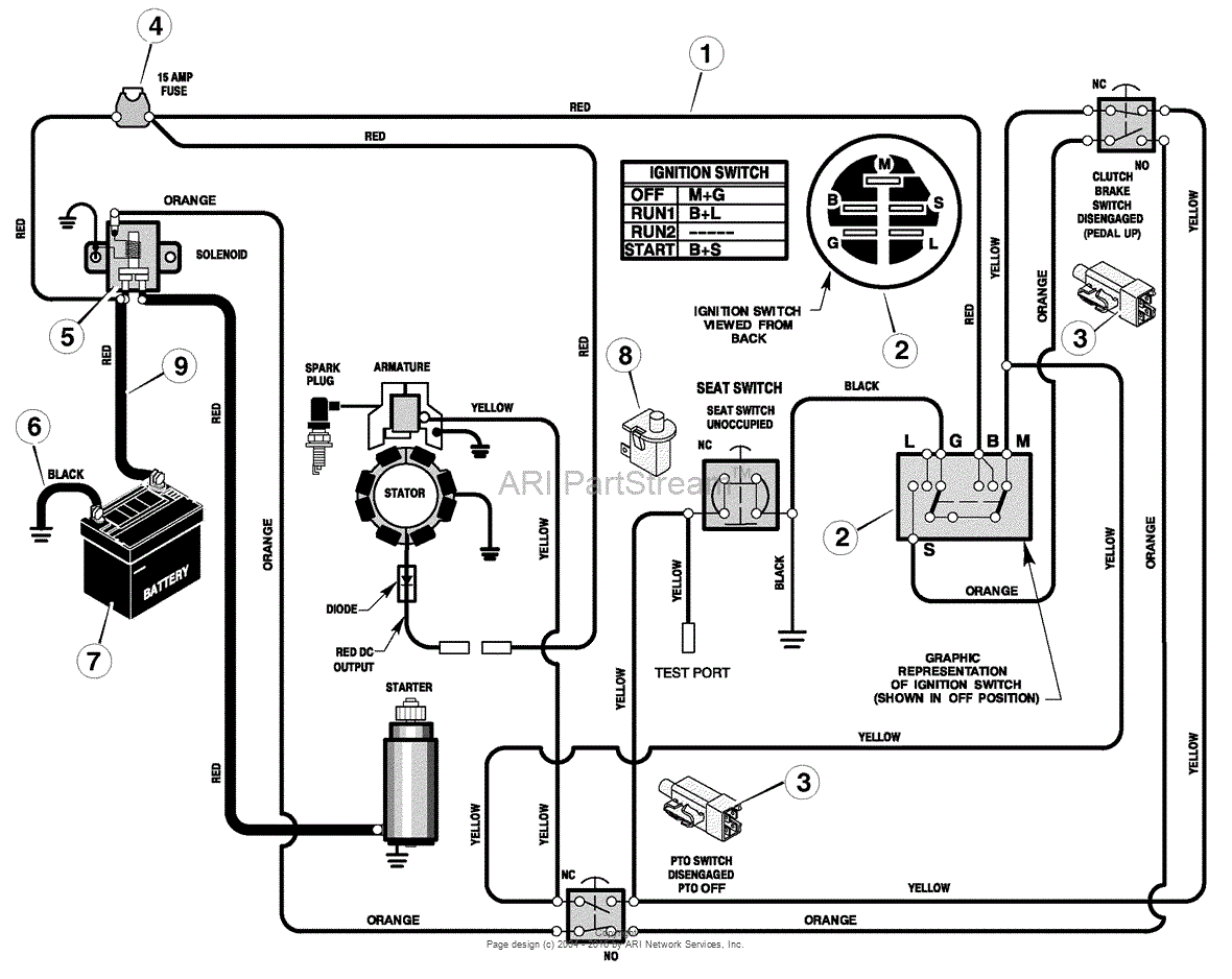 Murray C950-60405-0 - Craftsman Mid-Engine Rider (2004 ... wiring diagram craftsman 1000 