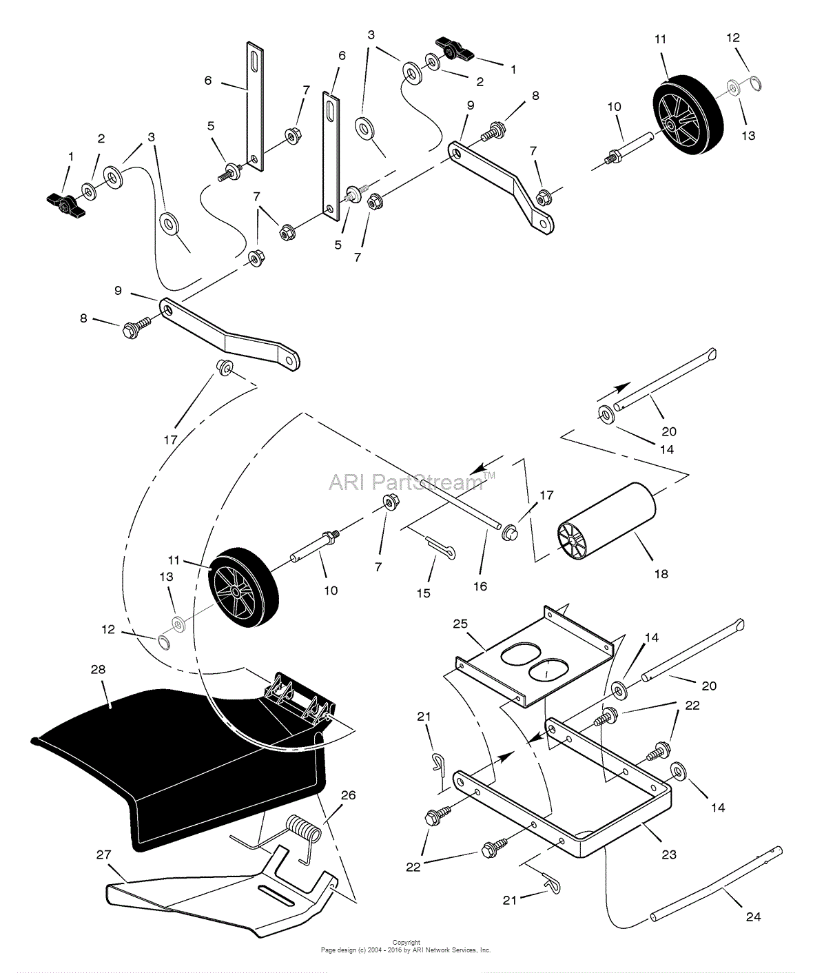 Murray 461004x92B - Garden Tractor (2005) Parts Diagram for Mower ...