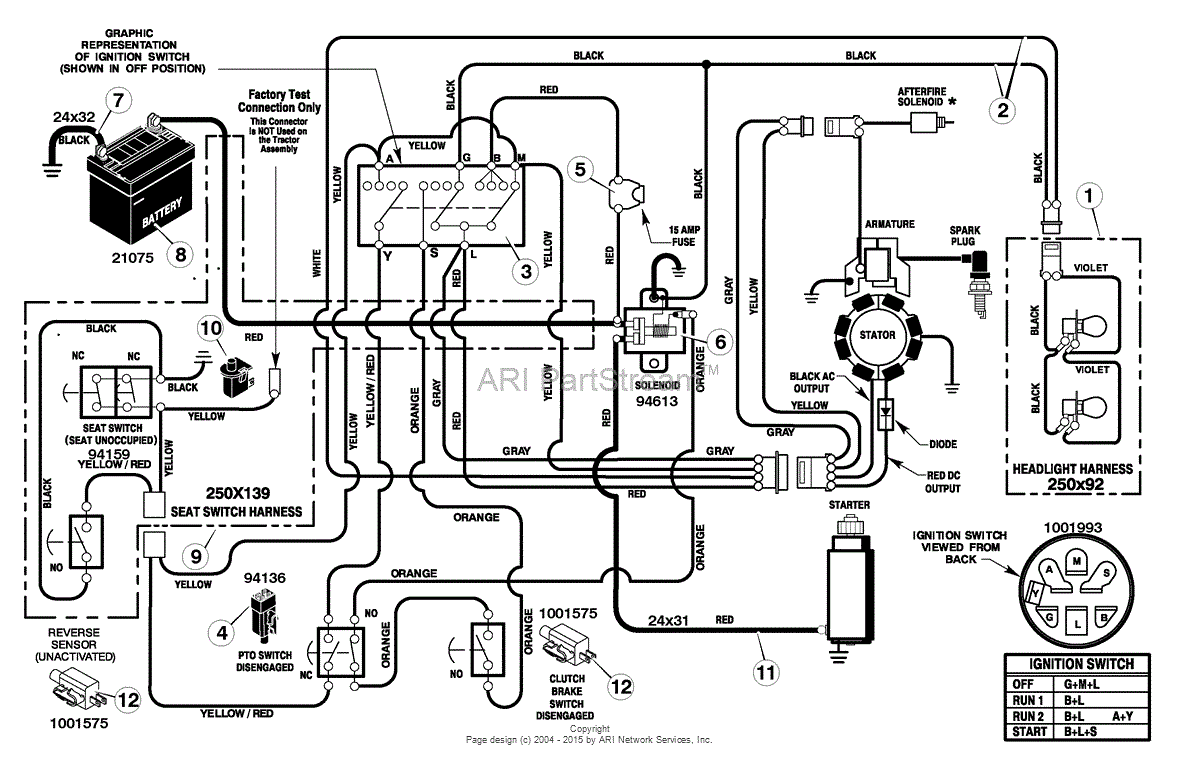 Murray 405000x8e Lawn Tractor 2005, Murray Lawn Tractor Wiring Diagram