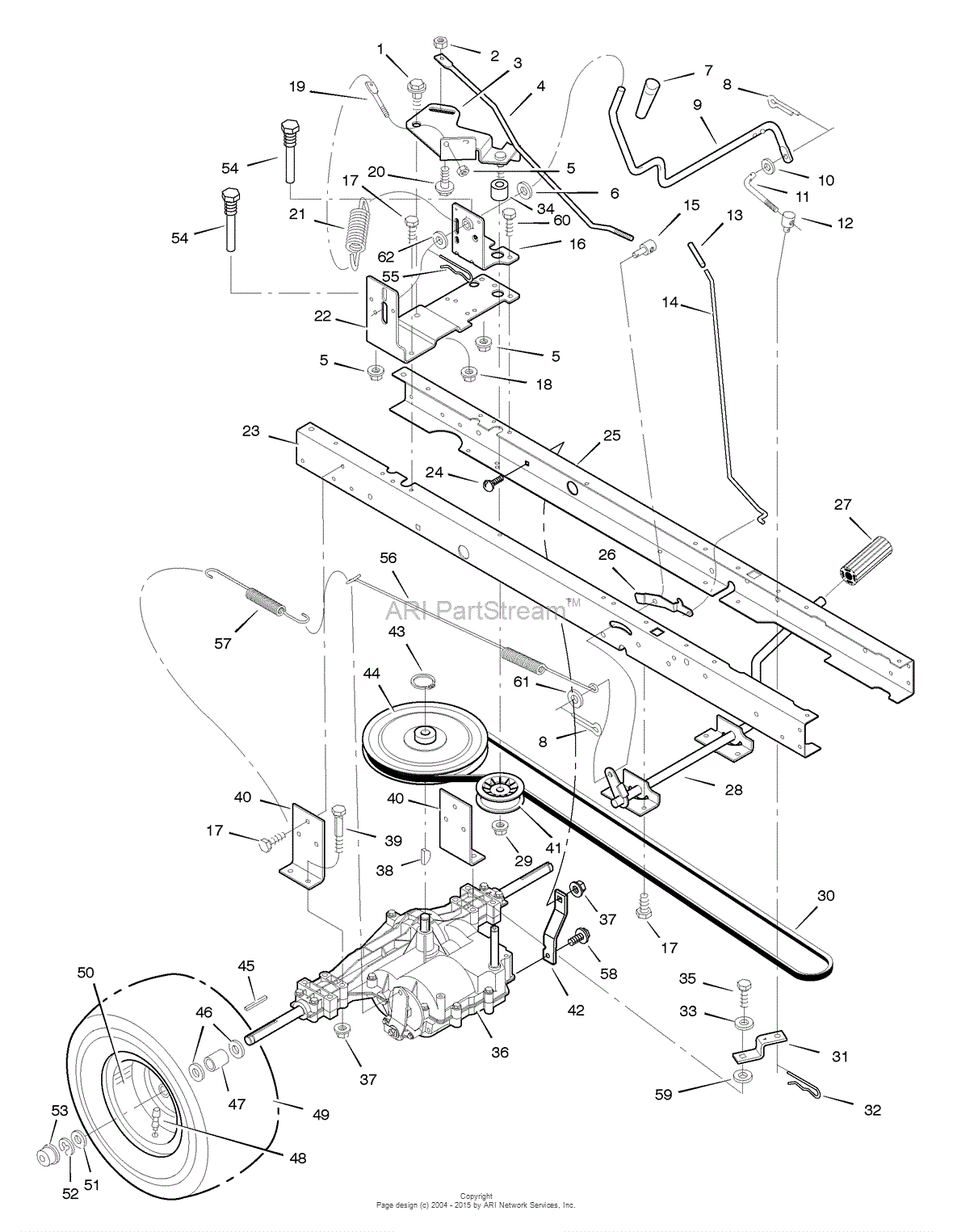 Murray 405000x8F - Lawn Tractor (2005) Parts Diagram for Motion Drive