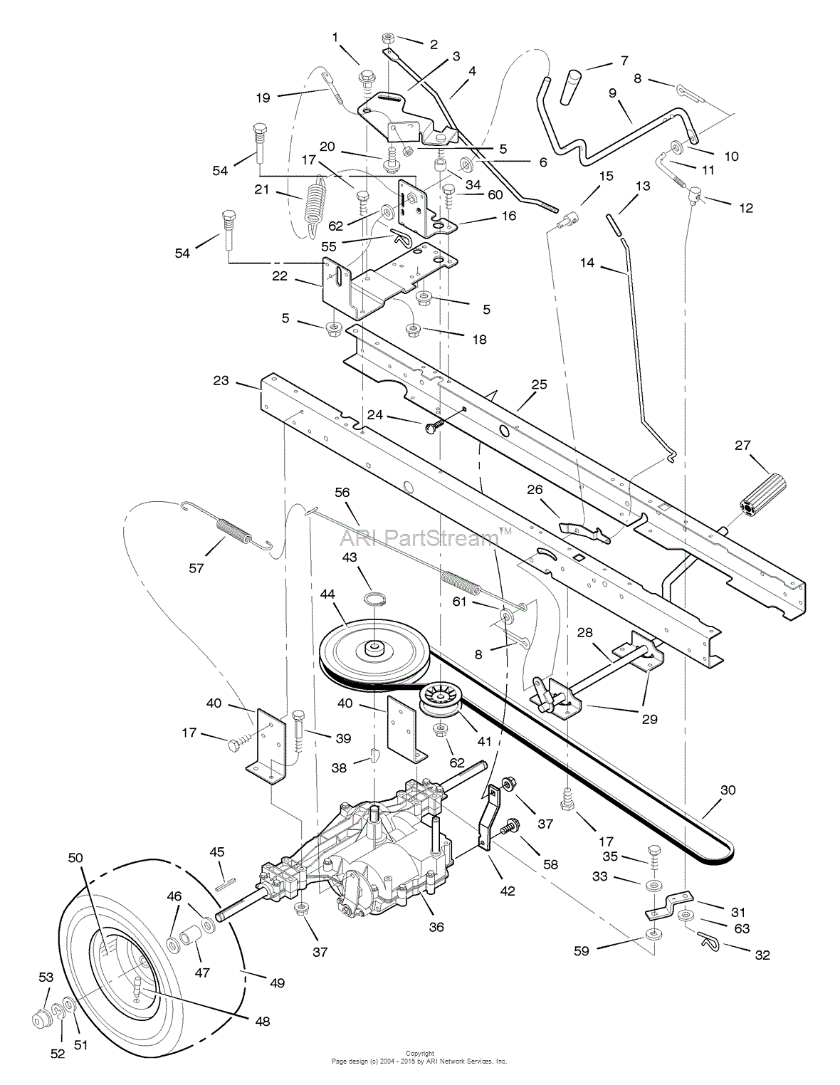 Murray 425012x31A - Lawn Tractor (2005) Parts Diagram for Motion Drive