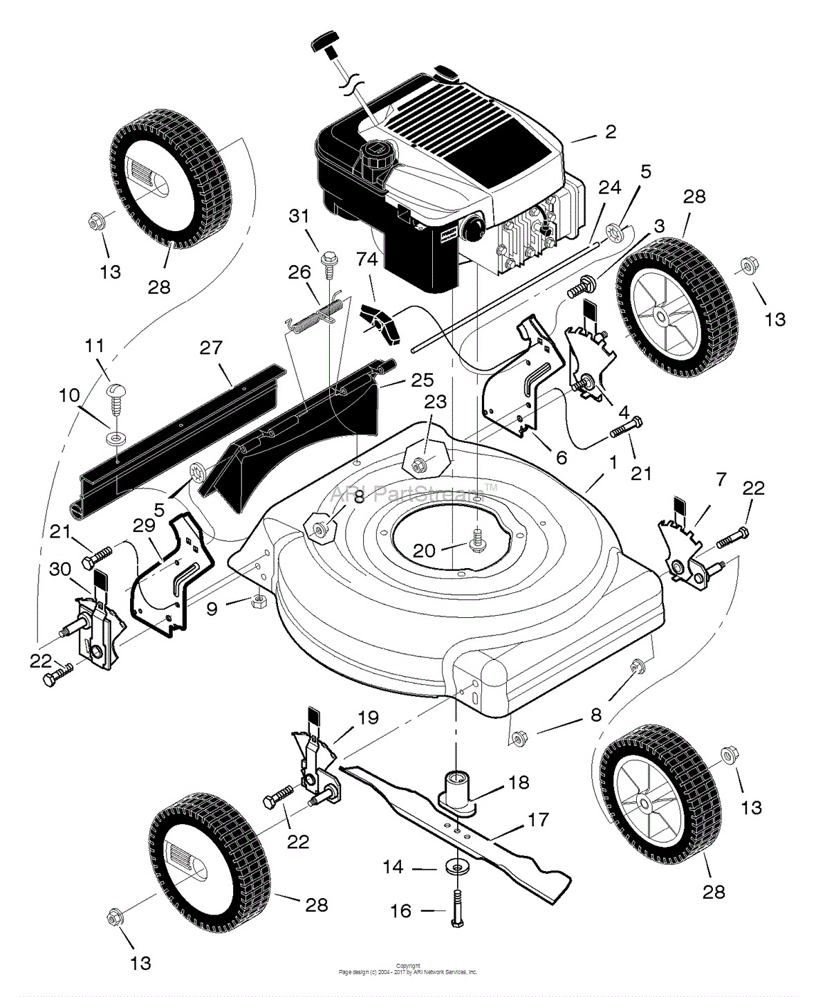 Murray Lawn Mower Parts Canada : Murray MB 12538 LT (960120058-00) - Murray Lawn Tractor ... - Murray lawn and garden attachments and accessories.