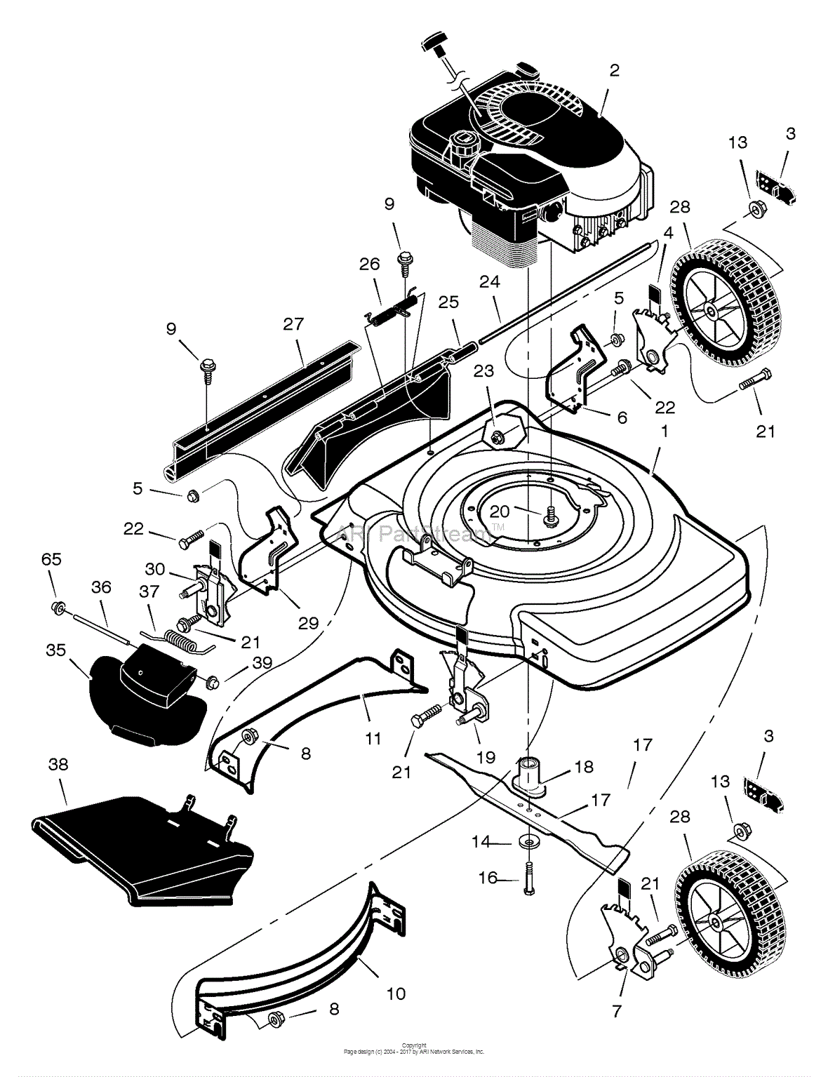 Murray 222310x31A - Walk-Behind Mower (2005) Parts Diagram ...