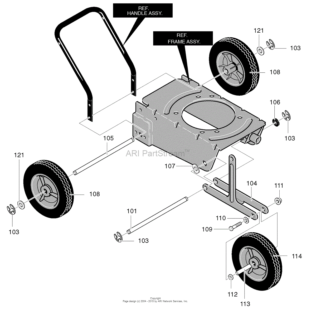 Murray 536.772321 - Craftsman Edger (2006) Parts Diagram for Wheel Assembly