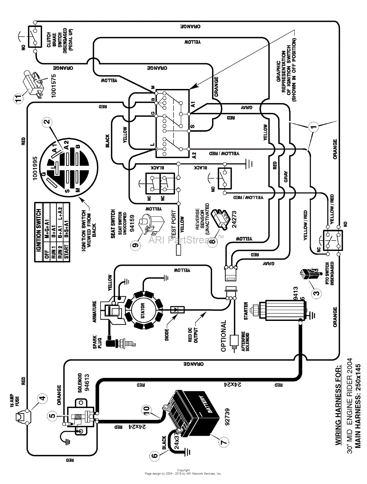 Murray 309006x00A - Mid-Engine Rider (2006) Parts Diagram for ...