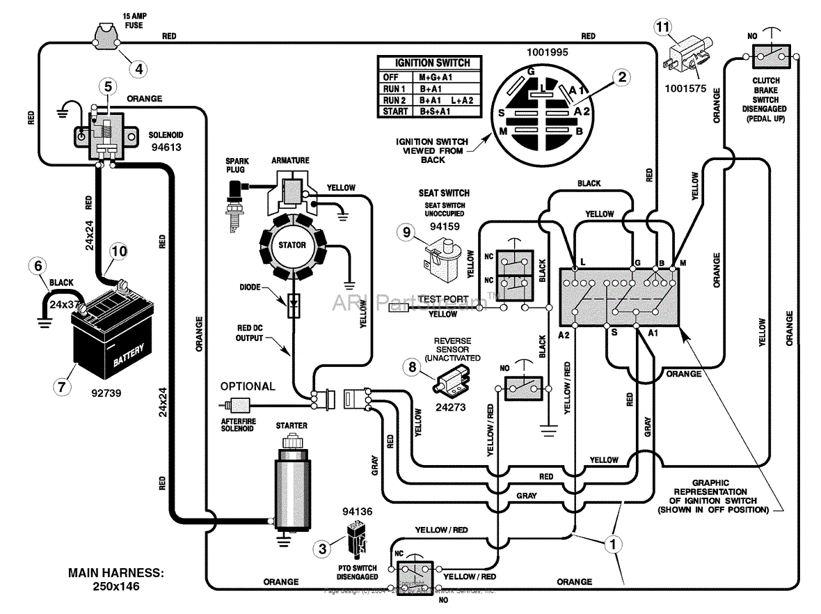 Murray 536.270320 - Craftsman Mid-Engine Rider (2006 ... basic wiring diagram for a riding mower 