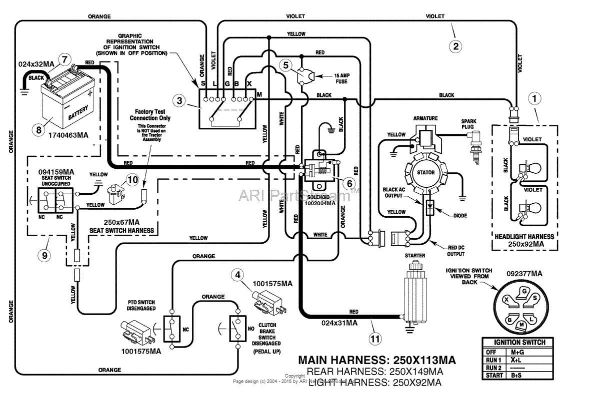 Murray 405013x50C - Lawn Tractor (2007) Parts Diagram for ...