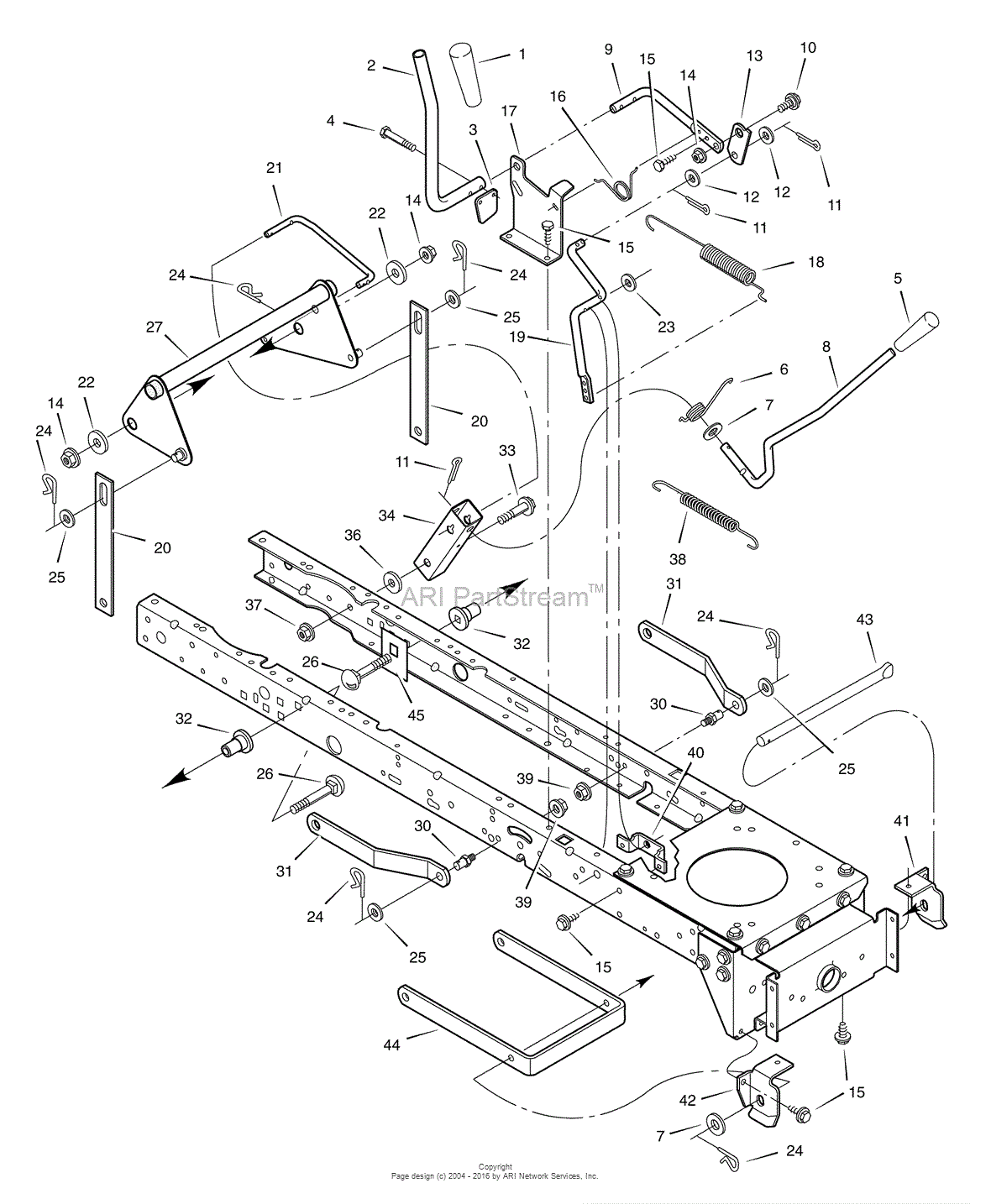 Murray 7800302 - 425017x78B, Lawn Tractor Parklands Sentinel (2008 ...