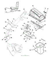 Murray 1695637 - 107.24910, 2-Bin Bagger, 42" Craftsman Parts Diagrams