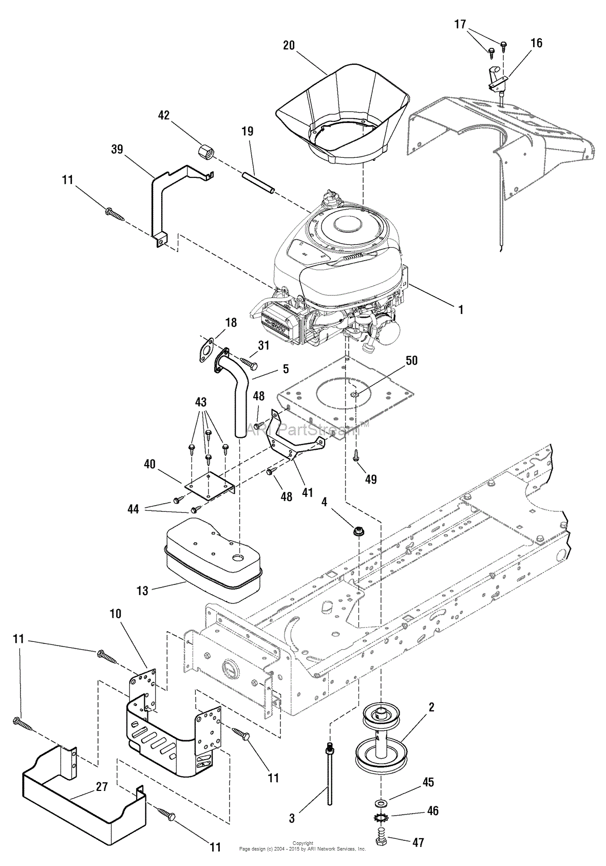 Murray 7800567 - RT175460, 17.5HP 46" Hydro Drive Manual PTO Rover Lawn