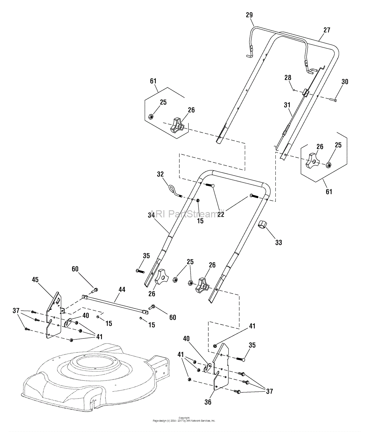 Murray 866081-00 - MP625MD21, Murray 21" 625EX Series Walk Behind Mower