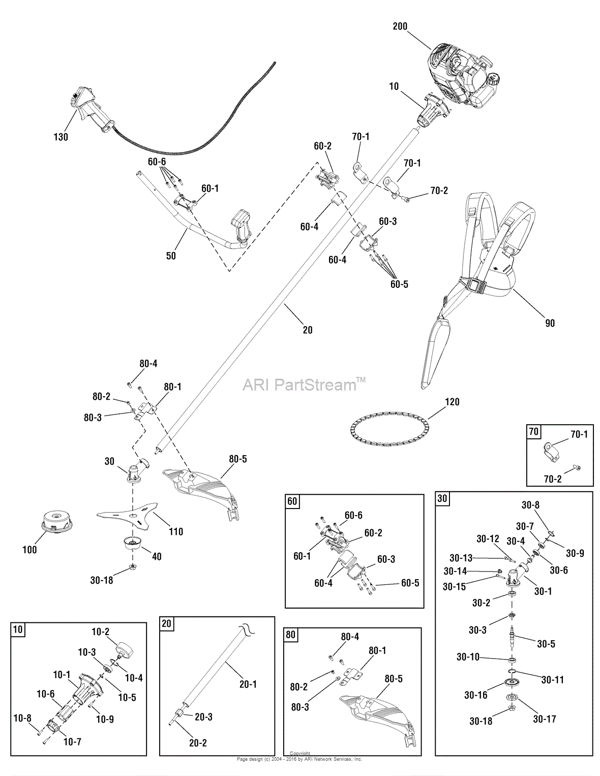 Murray 866090 A Bands 43cc Brush Cutter 2016 Parts Diagram For Shaft Group 866089866090866091 6562