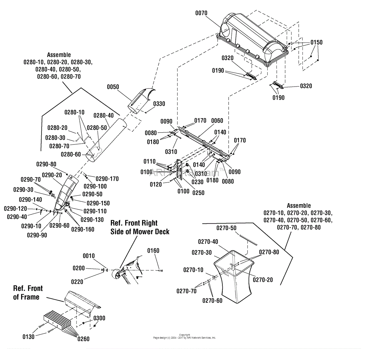 Murray 7600124 - 107.99021 - Triple Bagger Parts Diagram For Triple Bagger