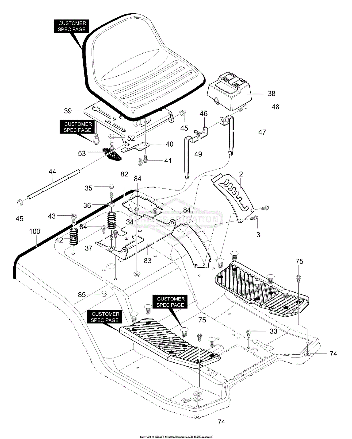 Murray 40319x98B - Lawn Tractor (2000) Parts Diagram for Rear Chassis ...