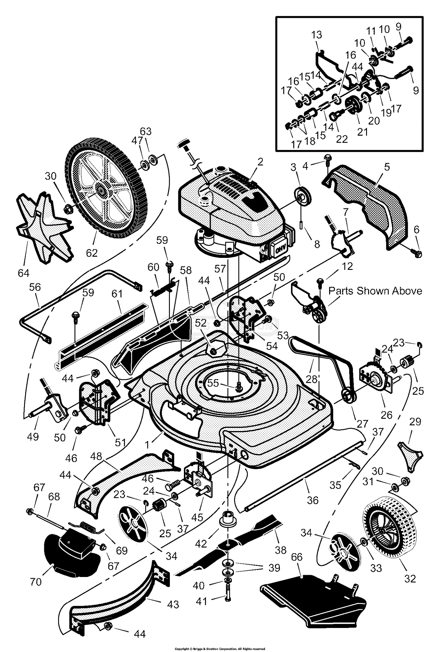 Murray 22965x8A - Walk-Behind Mower (2000) Parts Diagram for Mower