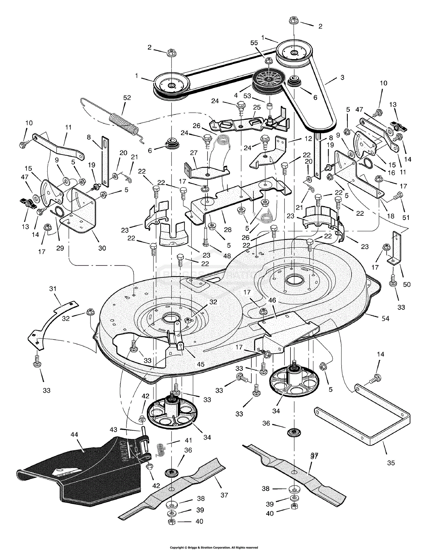 Murray 405000x8B - Lawn Tractor (2003) Parts Diagram for Mower Housing