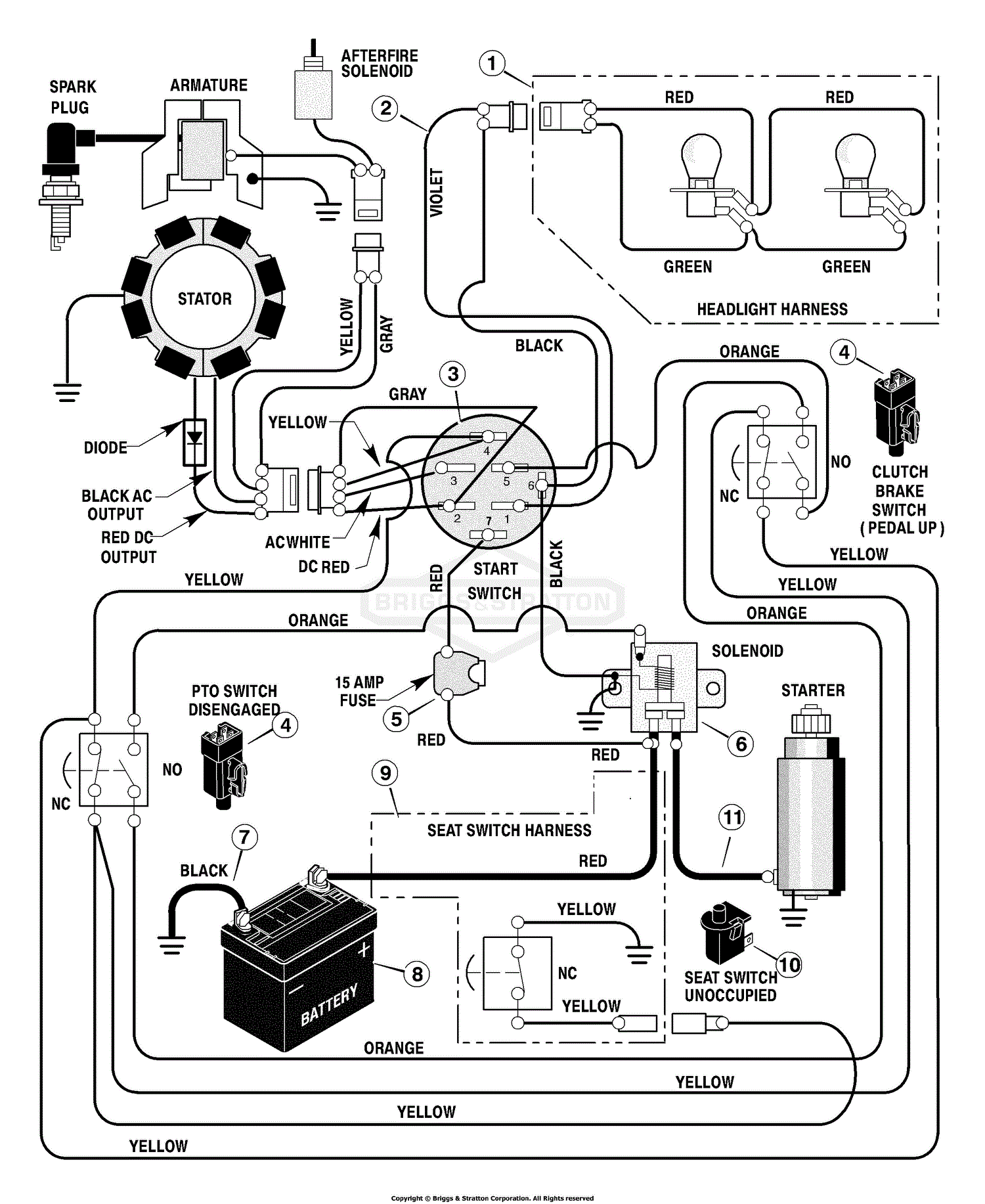 Murray 425007x92C - Lawn Tractor (2003) Parts Diagram for Electrical System