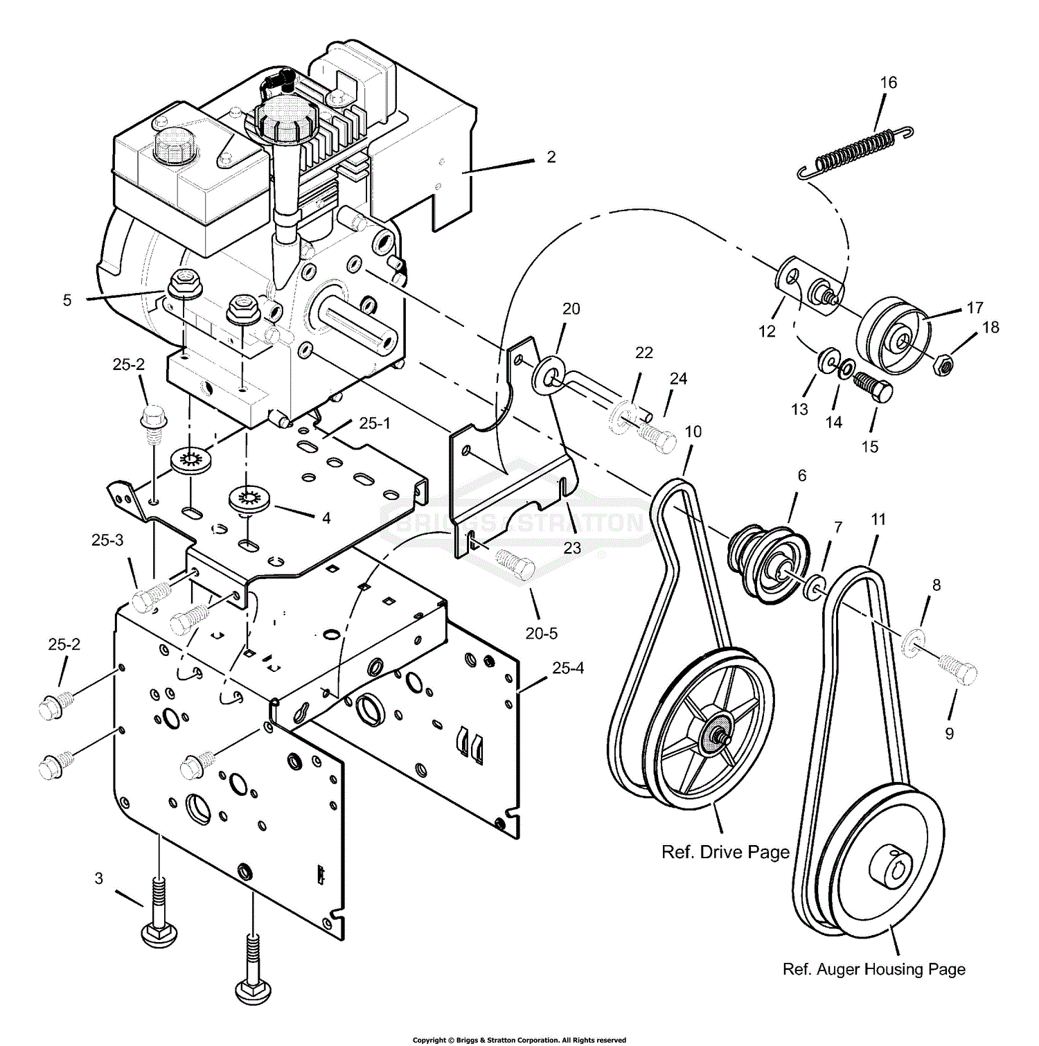 Murray 629118x0A - Dual Stage Snow Thrower (2003) Parts Diagram 