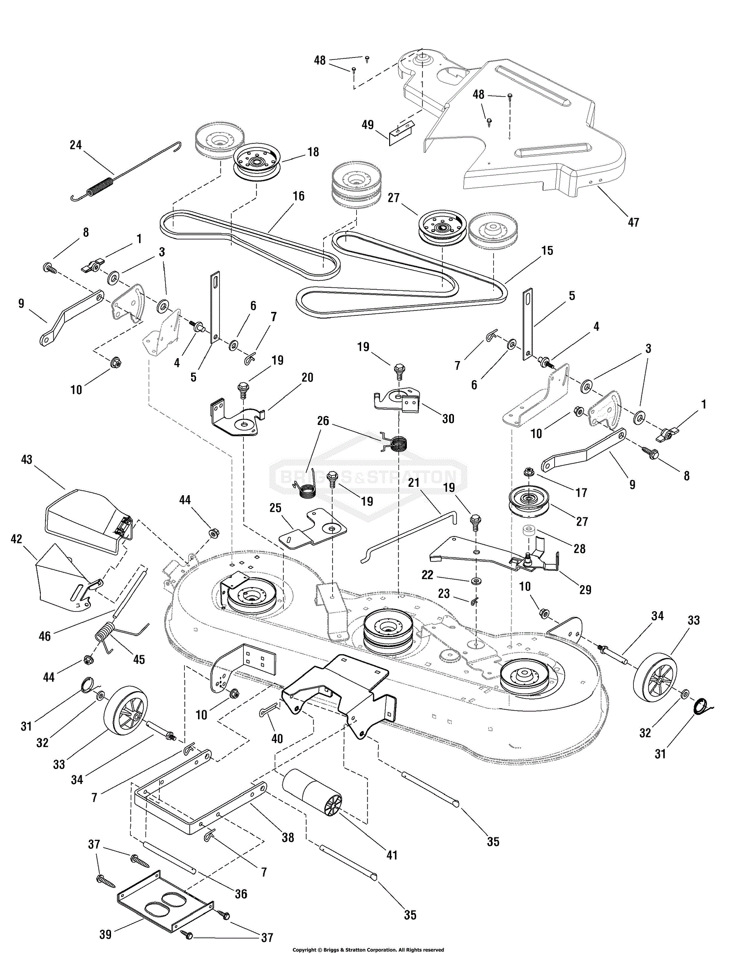 Murray 7800482 Elt175460f 175hp 46 Hydro 2009 Parts Diagram For