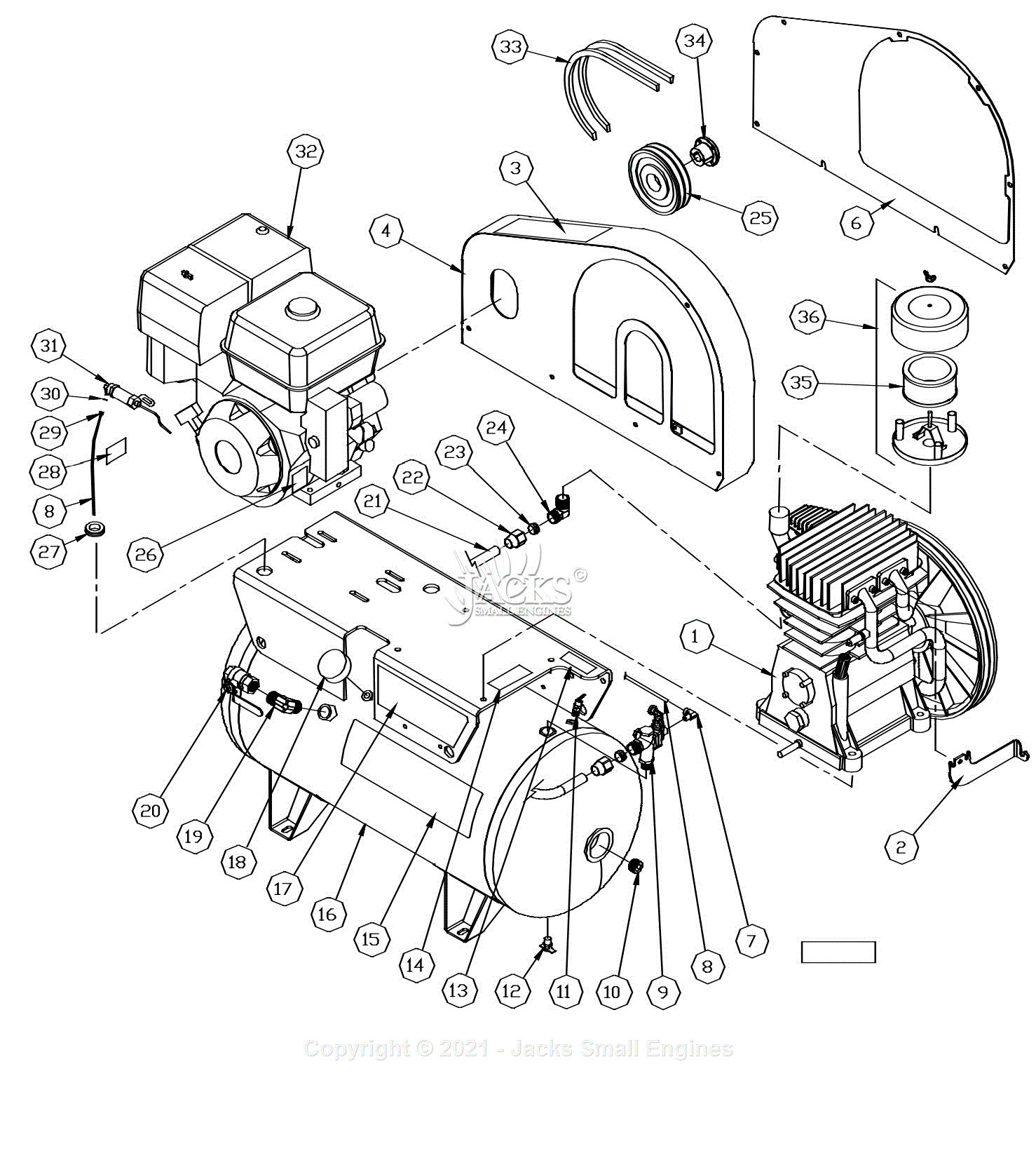 Northstar 45938G Parts Diagram for Exploded View Model 27.4 PSC (Item ...