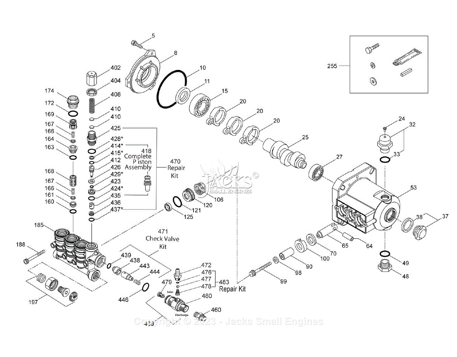 Northstar 990990C Parts Diagram for Pump Exploded View – Cat 4DX