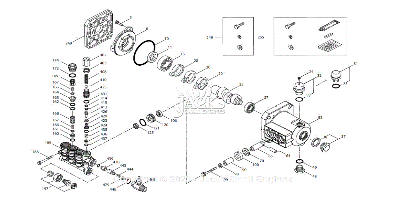 Northstar 990991A Parts Diagram for Pump Exploded View – Cat 4DNX