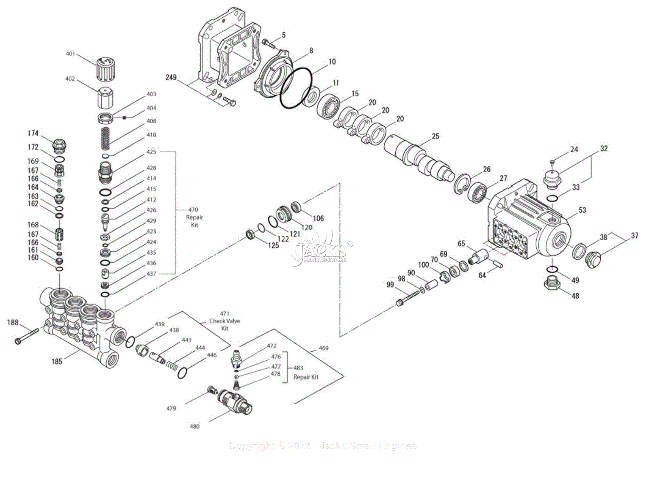 Northstar 15781720F Parts Diagram for Pump Exploded View – 4SPX