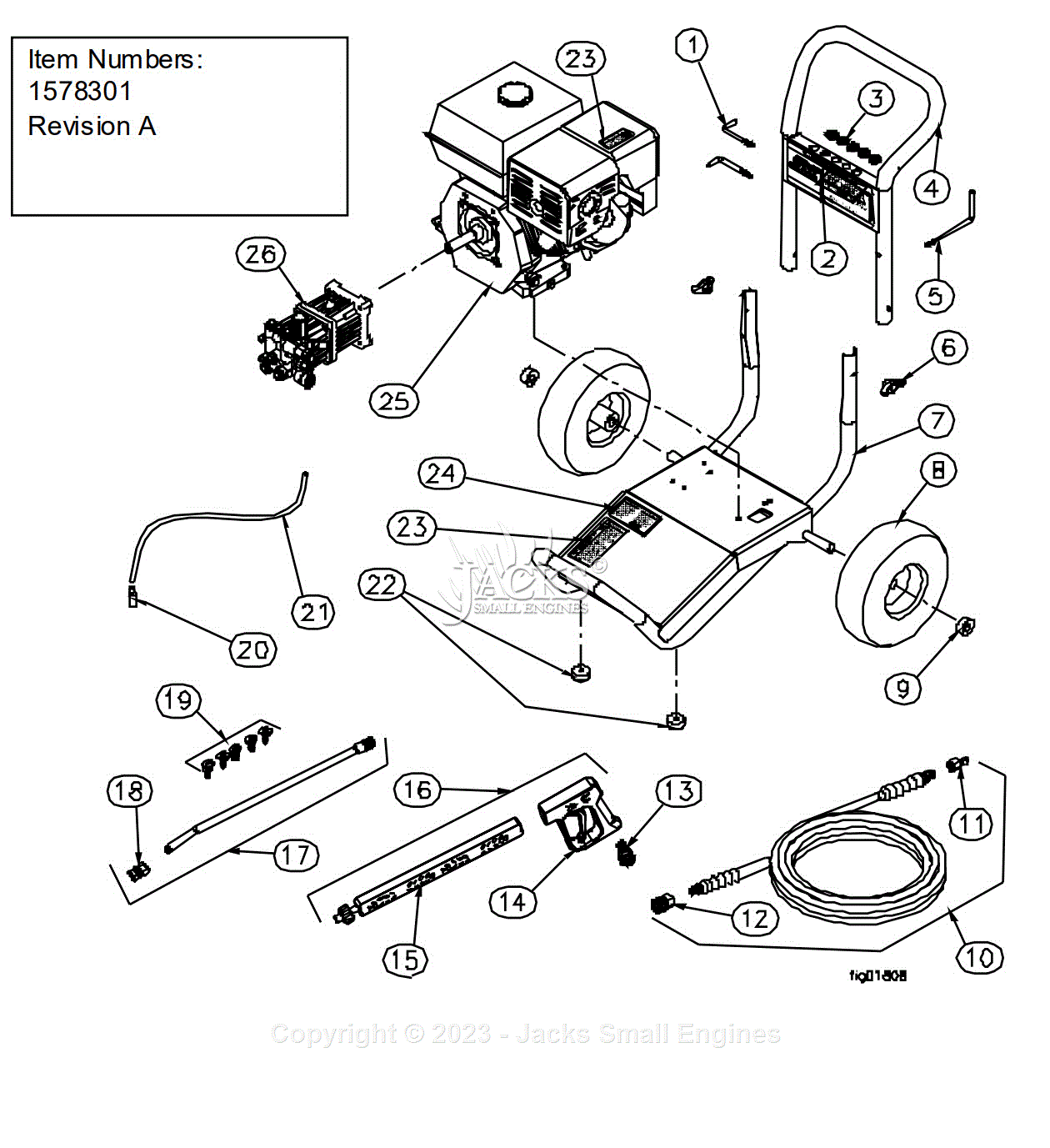 Northstar 1578301A Parts Diagram for Parts Explosion