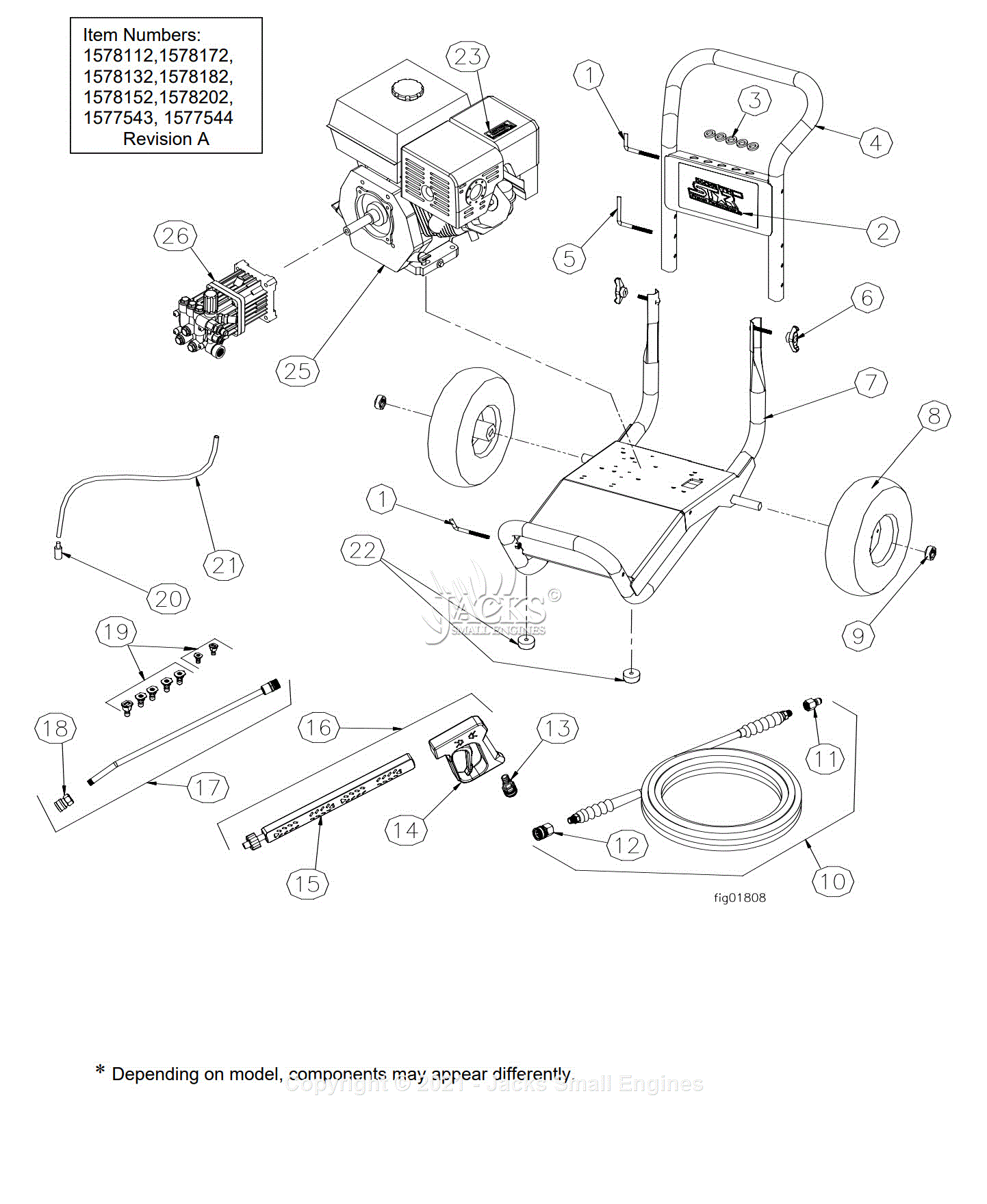 Northstar 1578132A Parts Diagram for Parts Exploded View