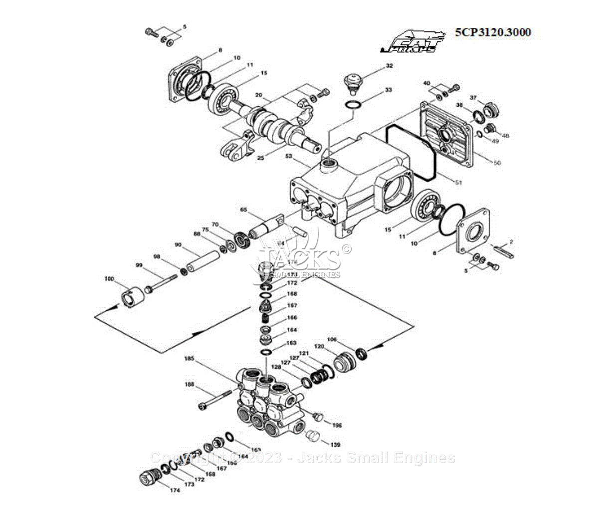 Northstar 1571107C Parts Diagram for Pump Exploded View – Cat 5CP3120.3000