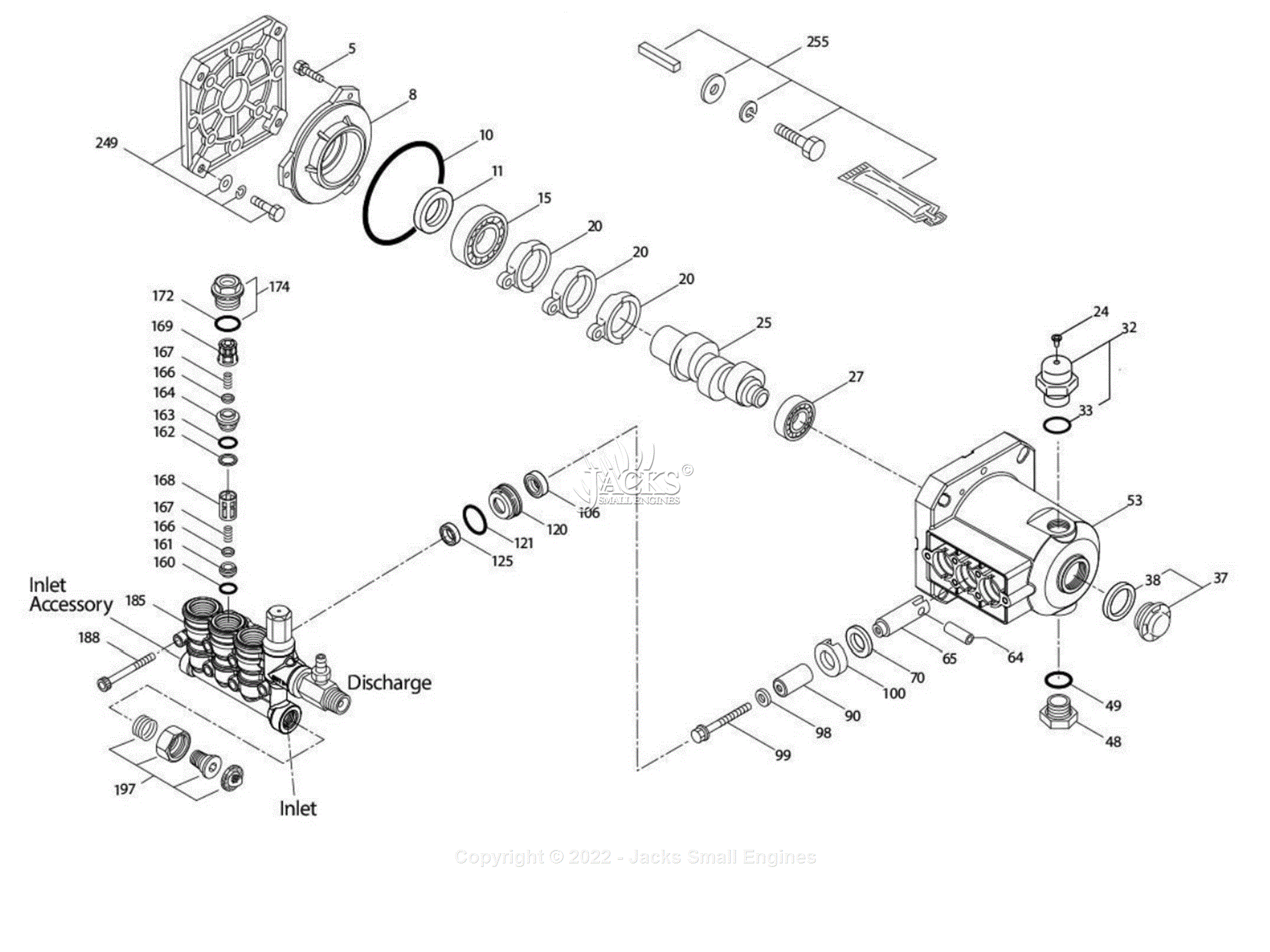 Northstar 157119C Parts Diagram for Pump Exploded View – Cat 4DNX