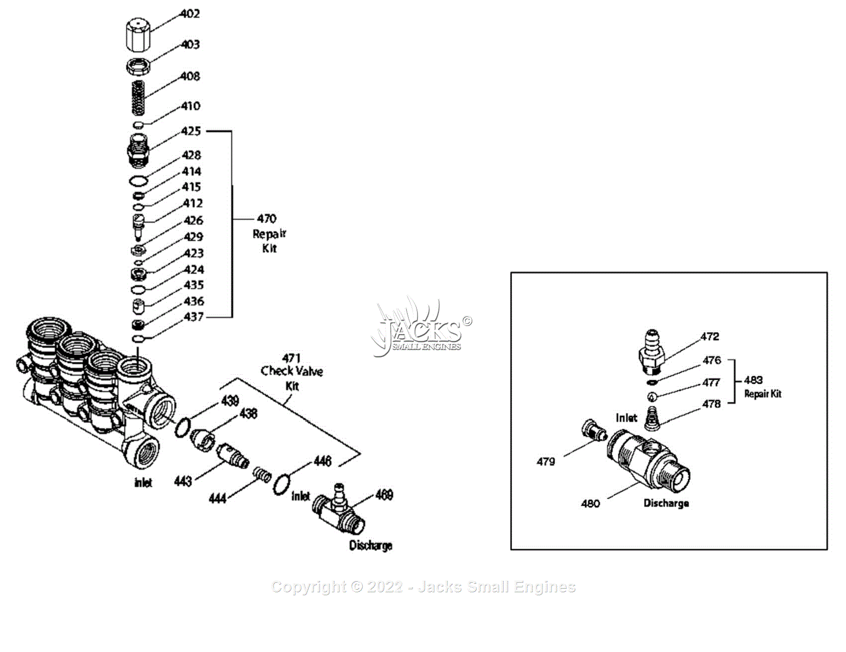 Northstar 157132C Parts Diagram for Pump Exploded View Continued – Cat 4DNX