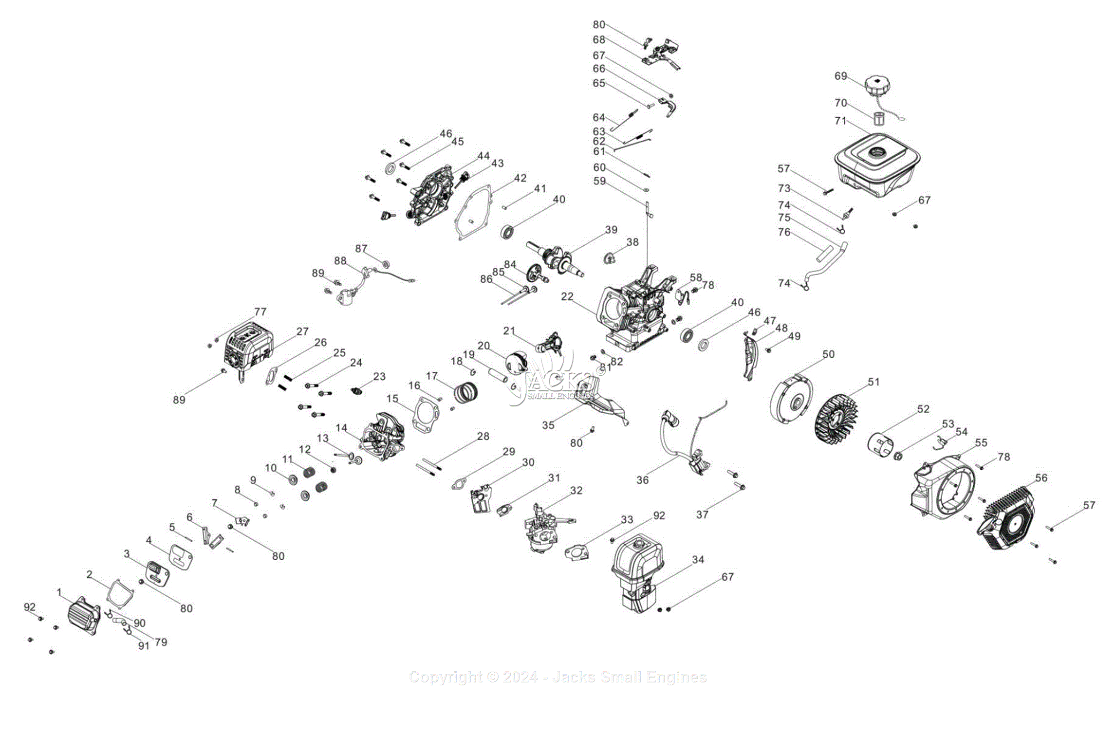 Northstar 114655A Parts Diagram for c225 Engine Parts Kits Rev A.6