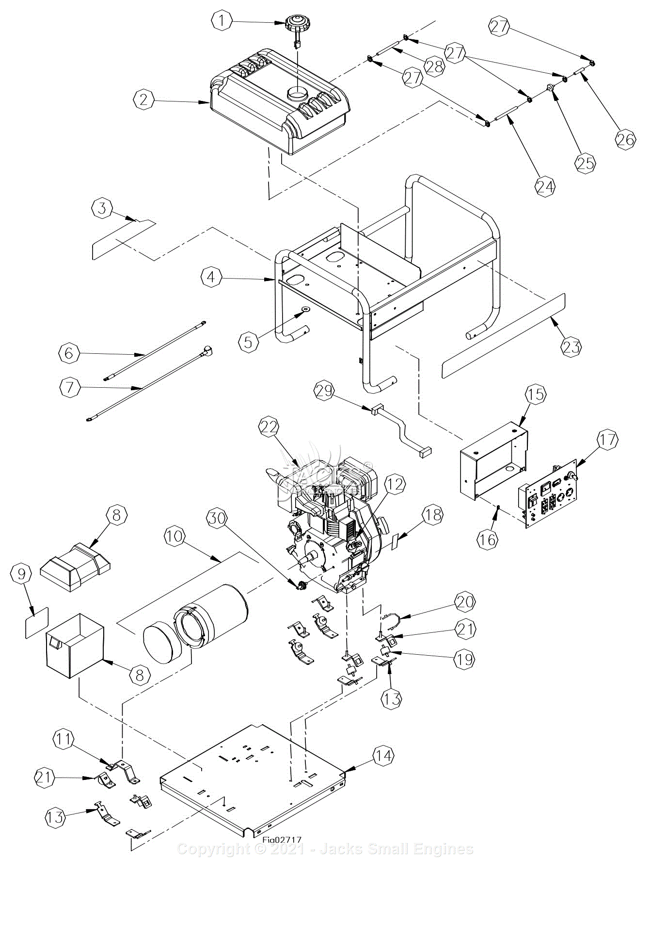 Northstar 165930Q Parts Diagram for Generator Exploded View Rev – P.2