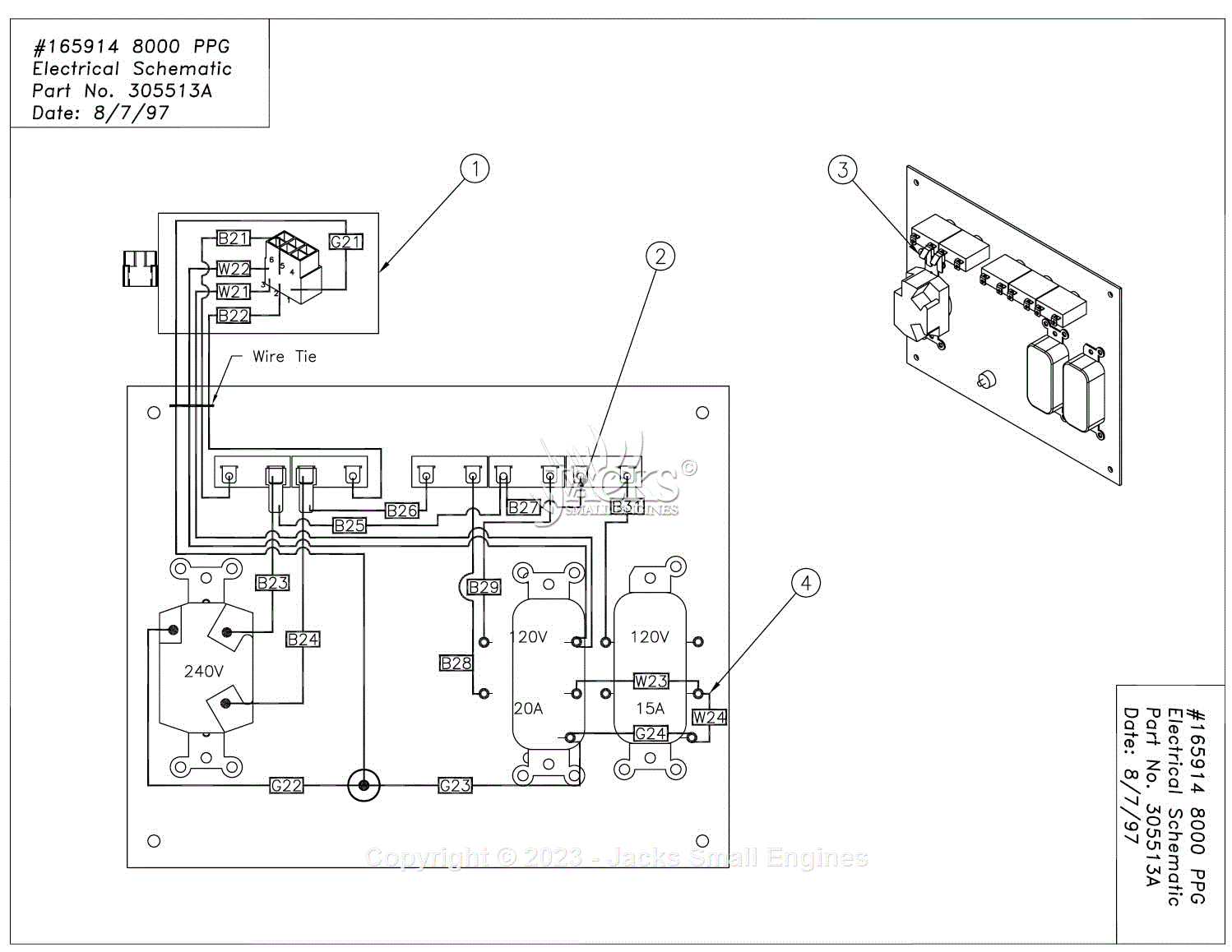 Northstar 165914B Parts Diagram for #165914 8000 PPG Electrical Schematic