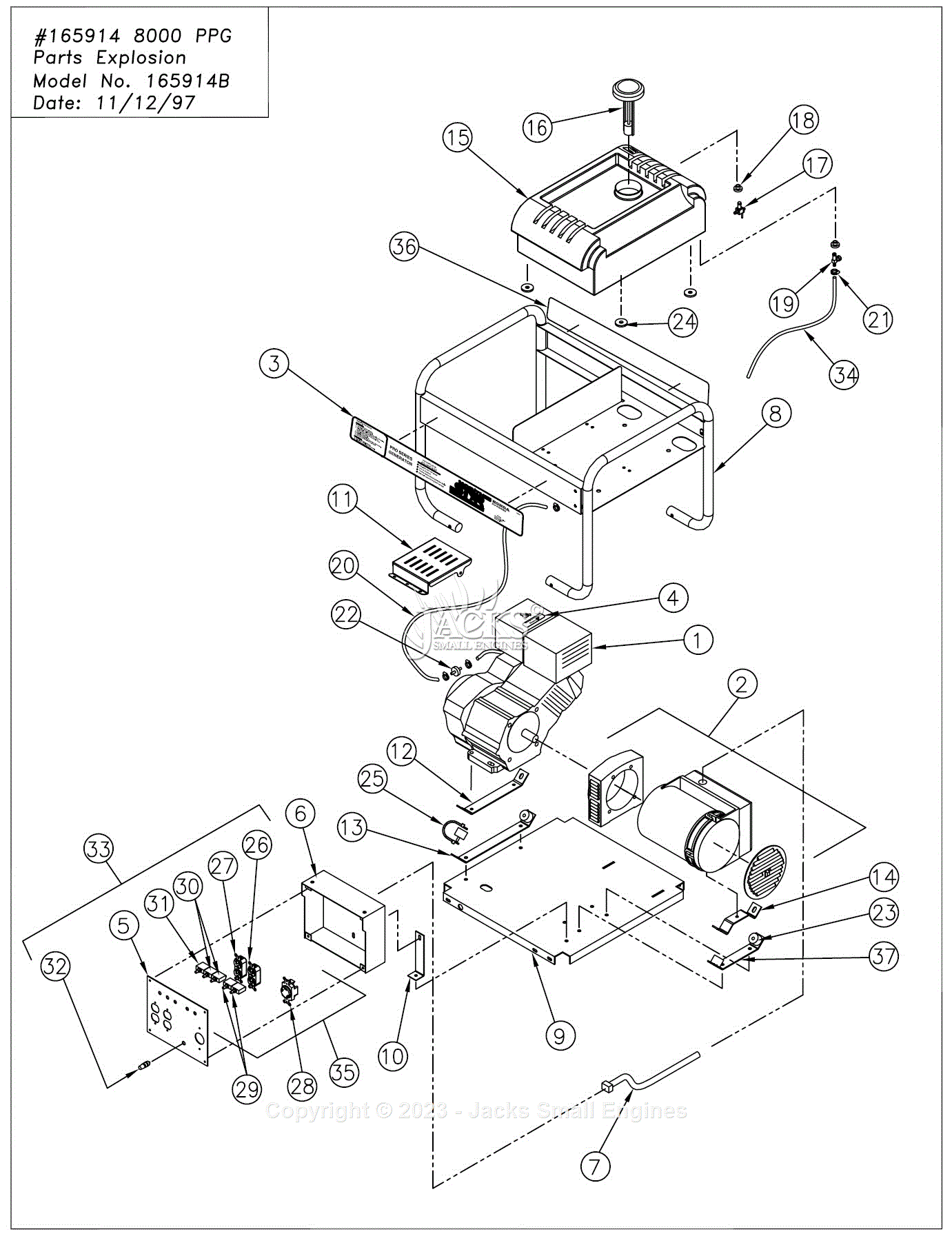 Northstar 165914B Parts Diagram for #165914 8000 PPG Parts Explosion ...