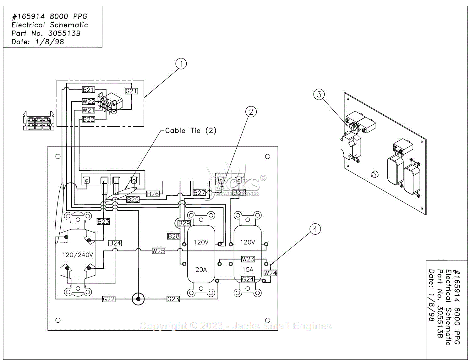 Northstar 165914C Parts Diagram for #165914 8000 PPG Electrical Schematic