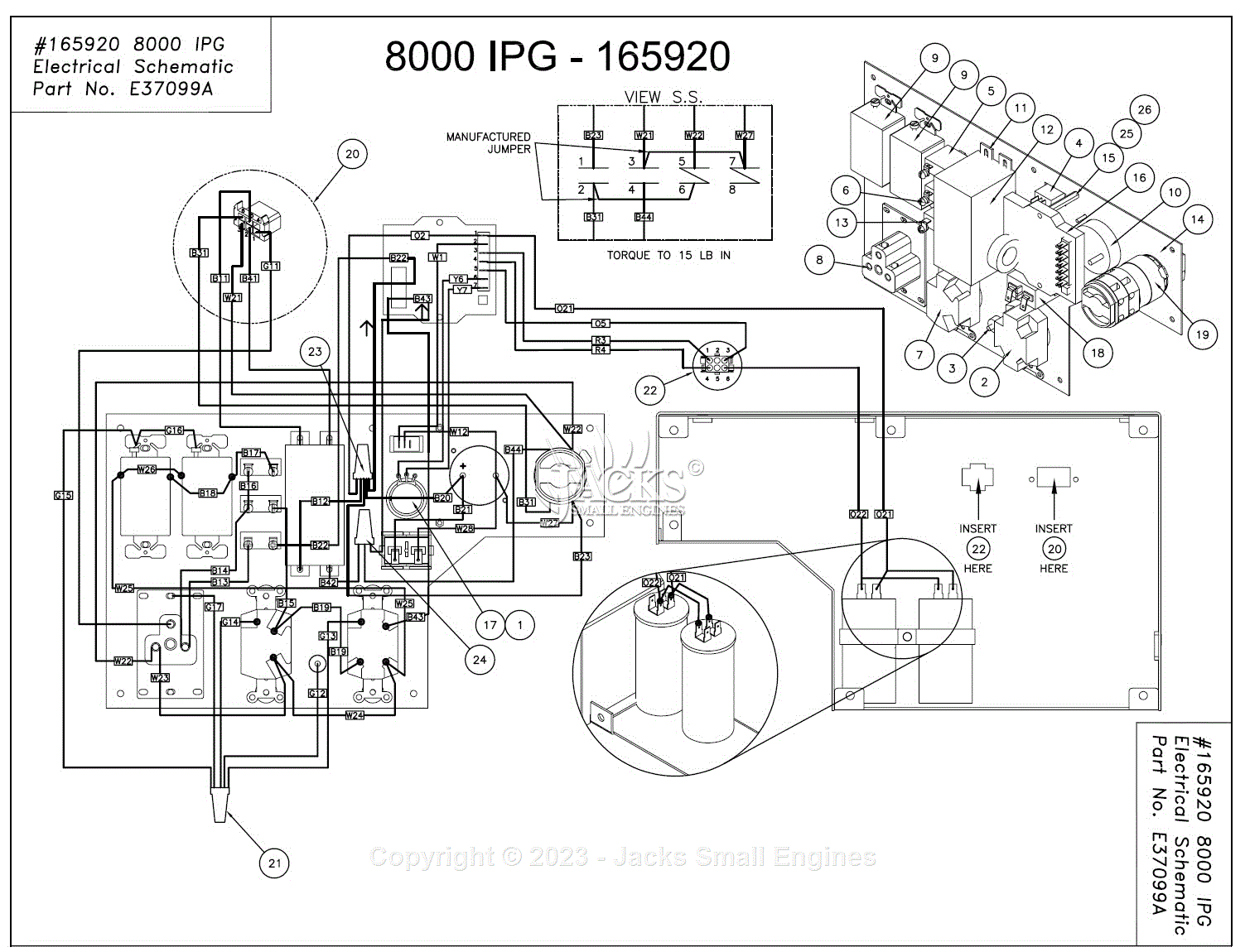 Northstar 165920F Parts Diagram for #165920 8000 IPG Electrical Schematic