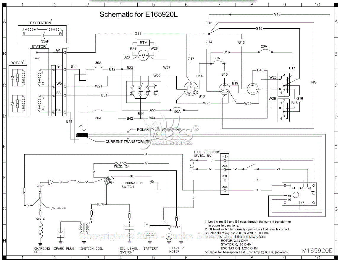 Northstar 165920L Parts Diagram for 165920 L&M Electrical Schematic