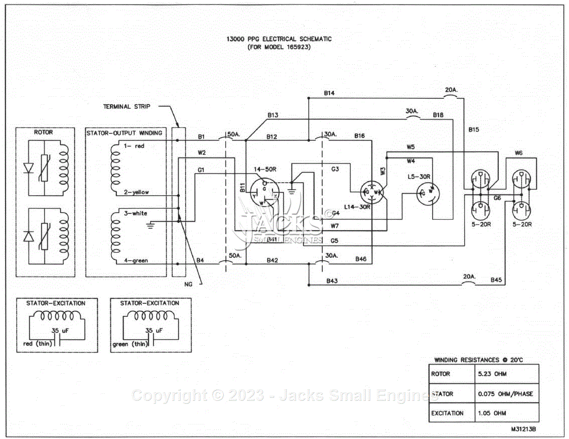 Northstar 165923R Parts Diagram for 165923 A-T Electrical Schematic