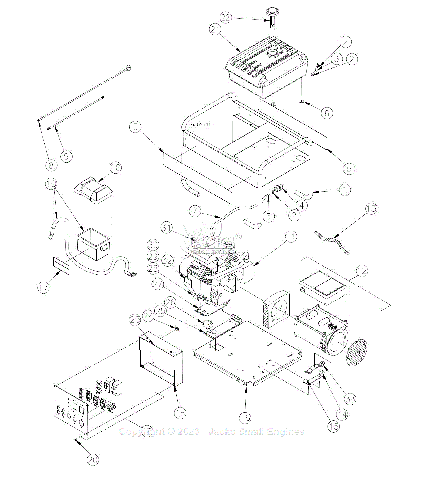 Northstar 165925Q Parts Diagram for Generator Exploded View Rev-Q.2