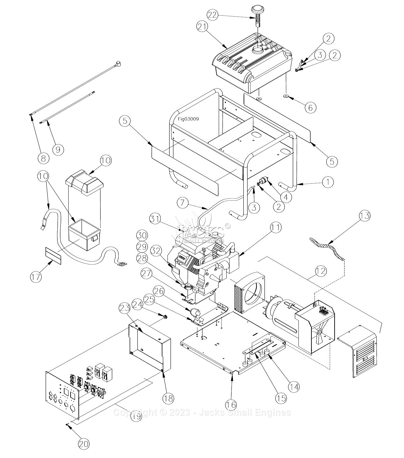 Northstar 165925R Parts Diagram for Generator Exploded View Rev - R