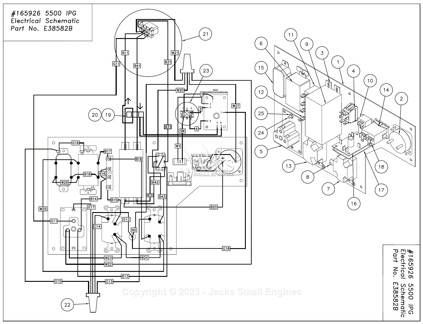 Northstar 165926L Parts Diagram for #165926 5500 IPG Electrical Schematic