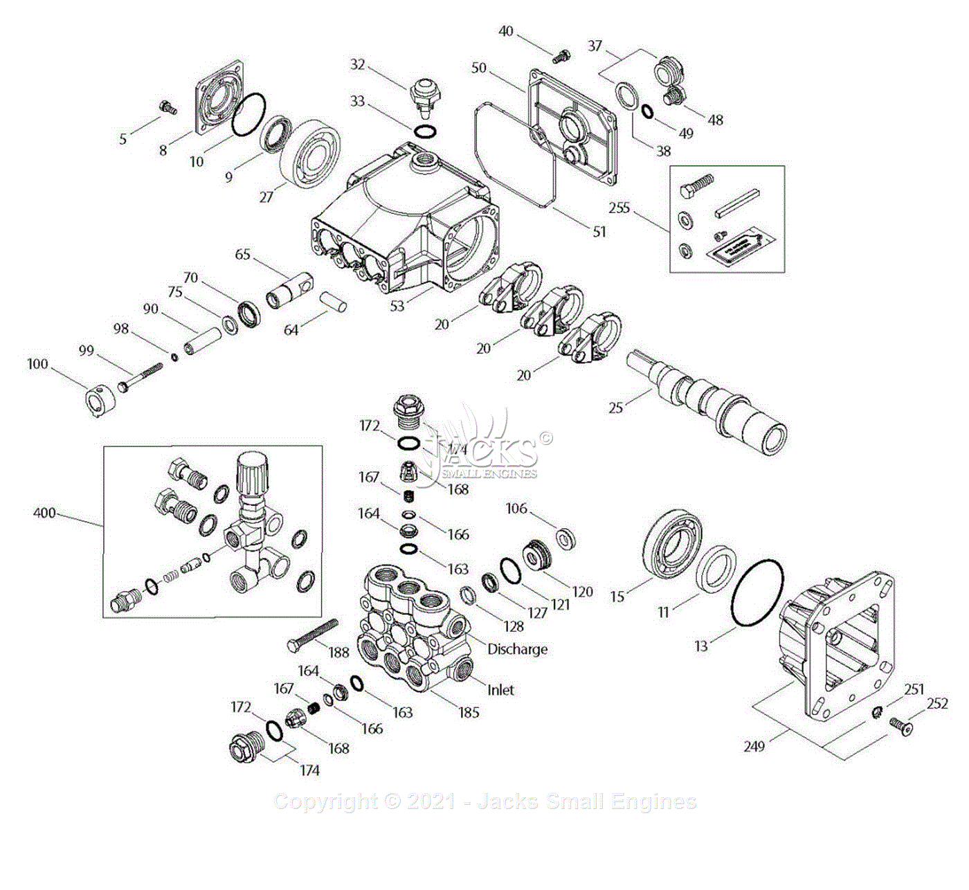 Northstar 157115B Parts Diagram for Pump Explosion-CAT 66DX- Rev A.3 Page 1