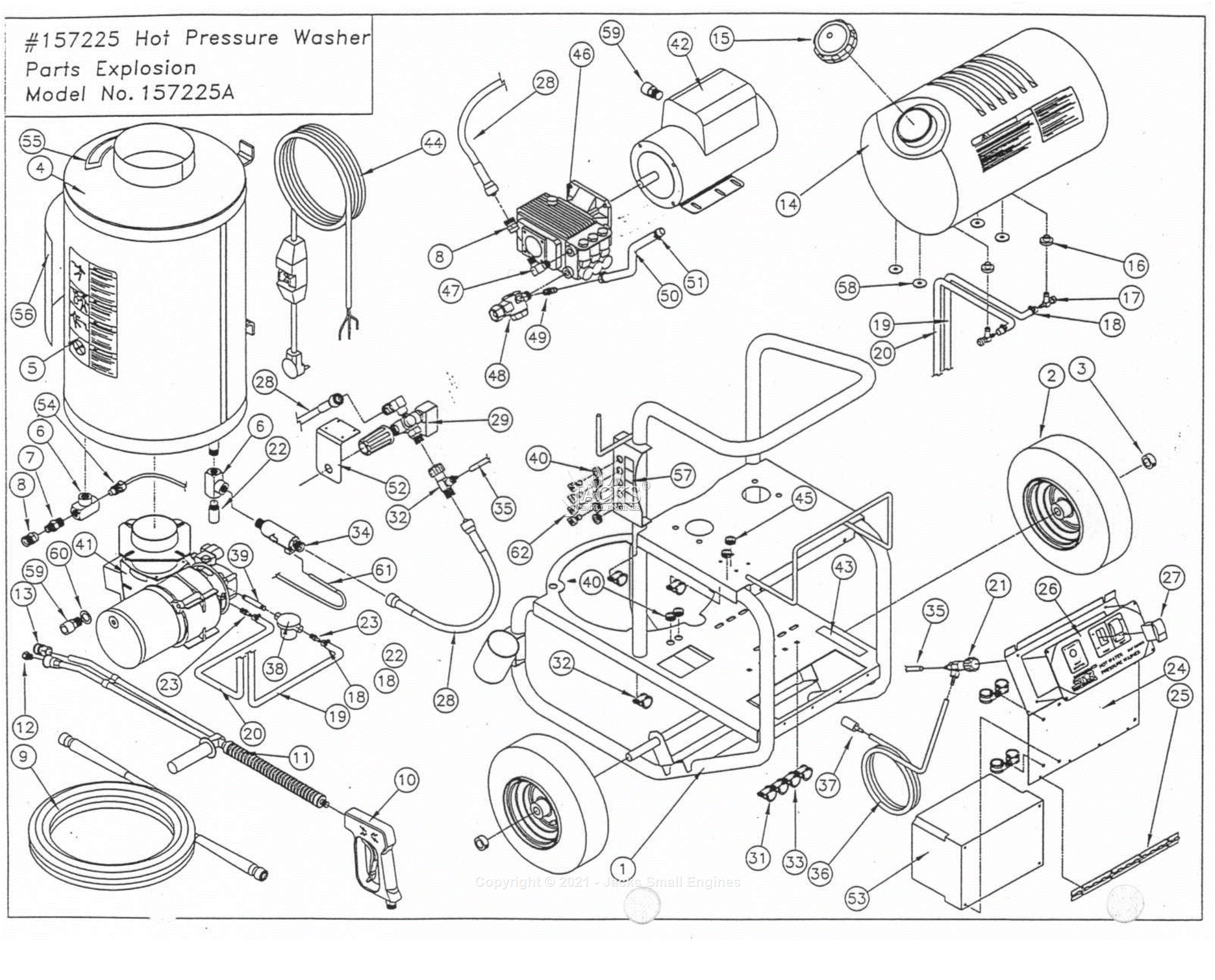 Northstar 157225B Parts Diagram for Parts Breakdown - Exploded View