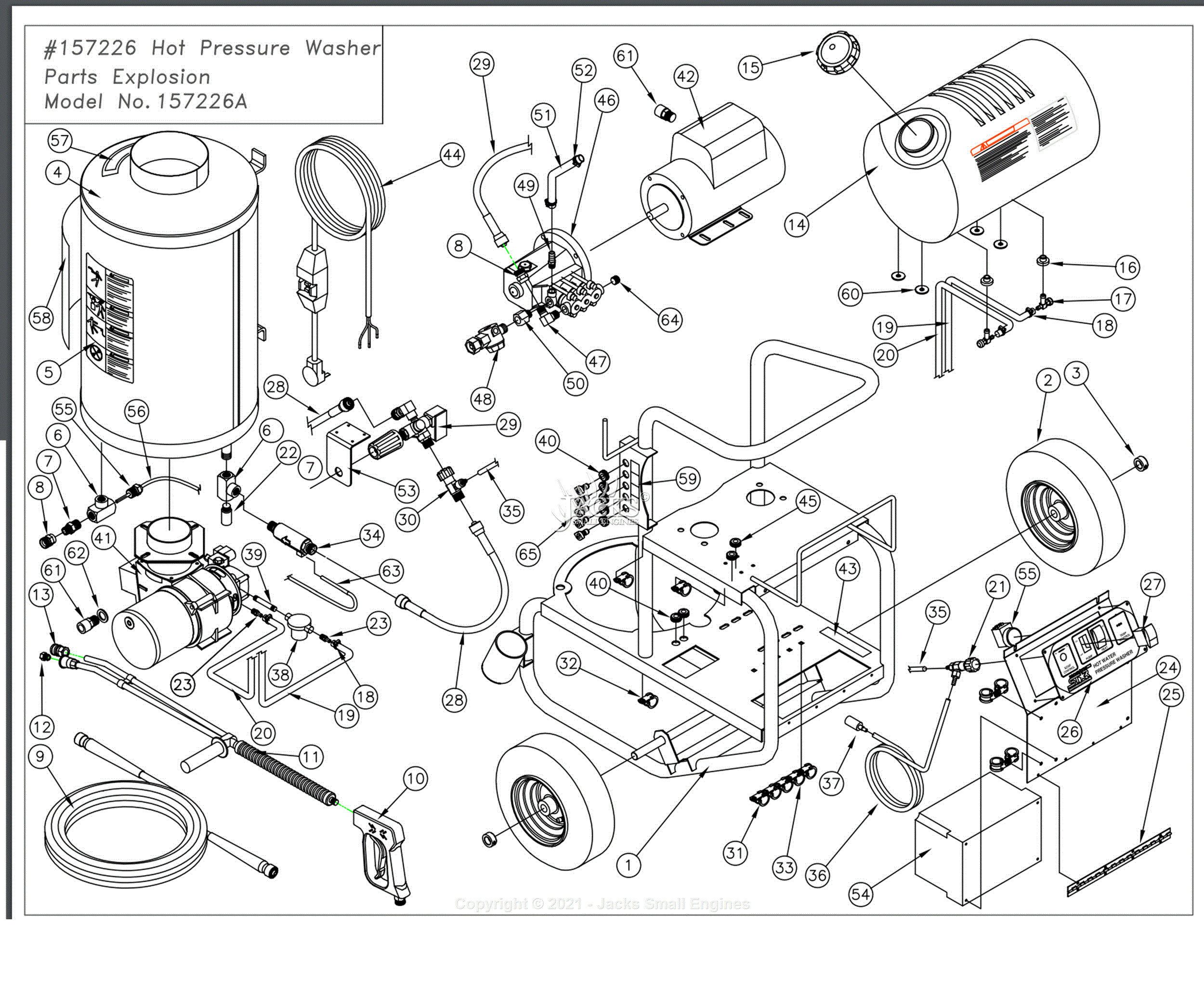 Northstar 157226 Pressure Washer Parts Diagram for Parts Breakdown
