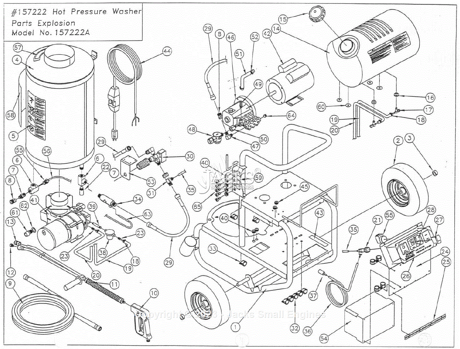 Northstar D Parts Diagram For Hot Pressure Washer Parts Explosion Model No A