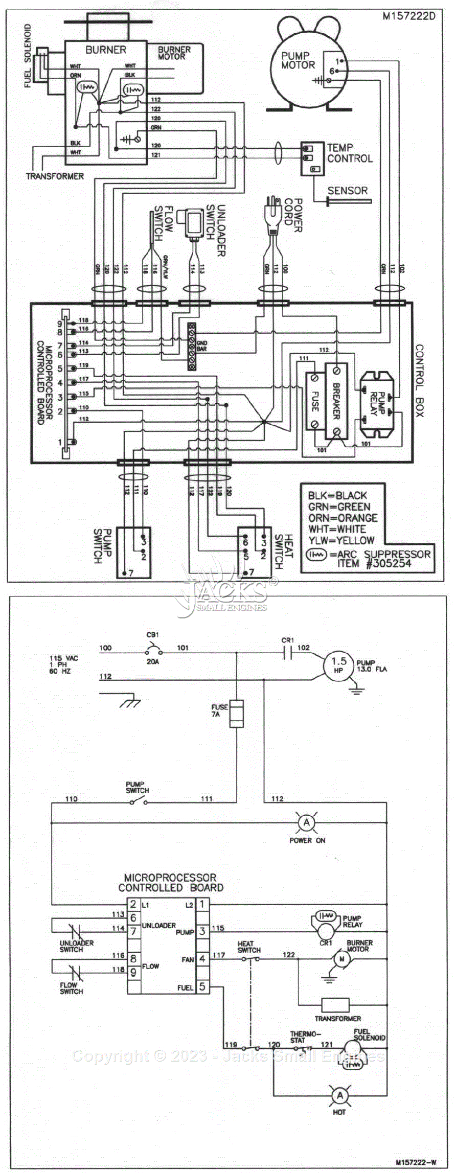 Northstar 157222C Parts Diagram for Wiring Schematic