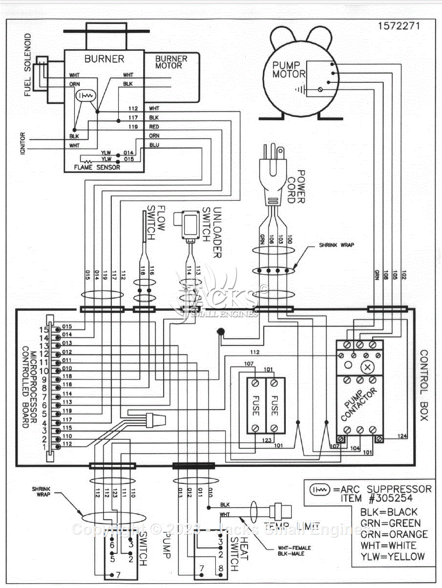 Northstar 1572271E Parts Diagram for Electrical Schematic