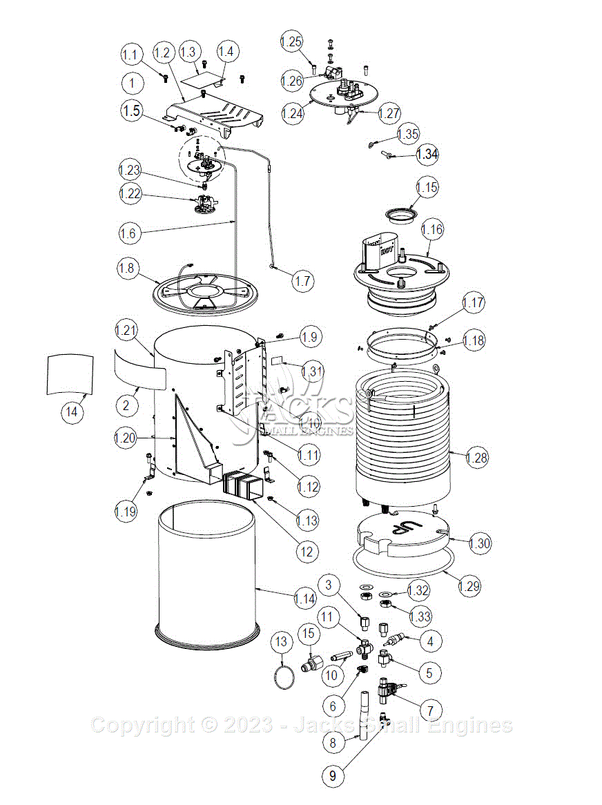 Northstar 157117H Parts Diagram for Parts Explosion - Heat Exchanger ...